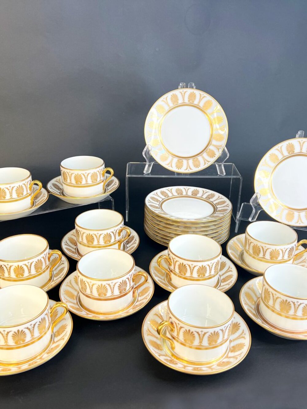 Vintage Richard Ginori Italian Pompei 22k Gold - 30 Piece Tea Set